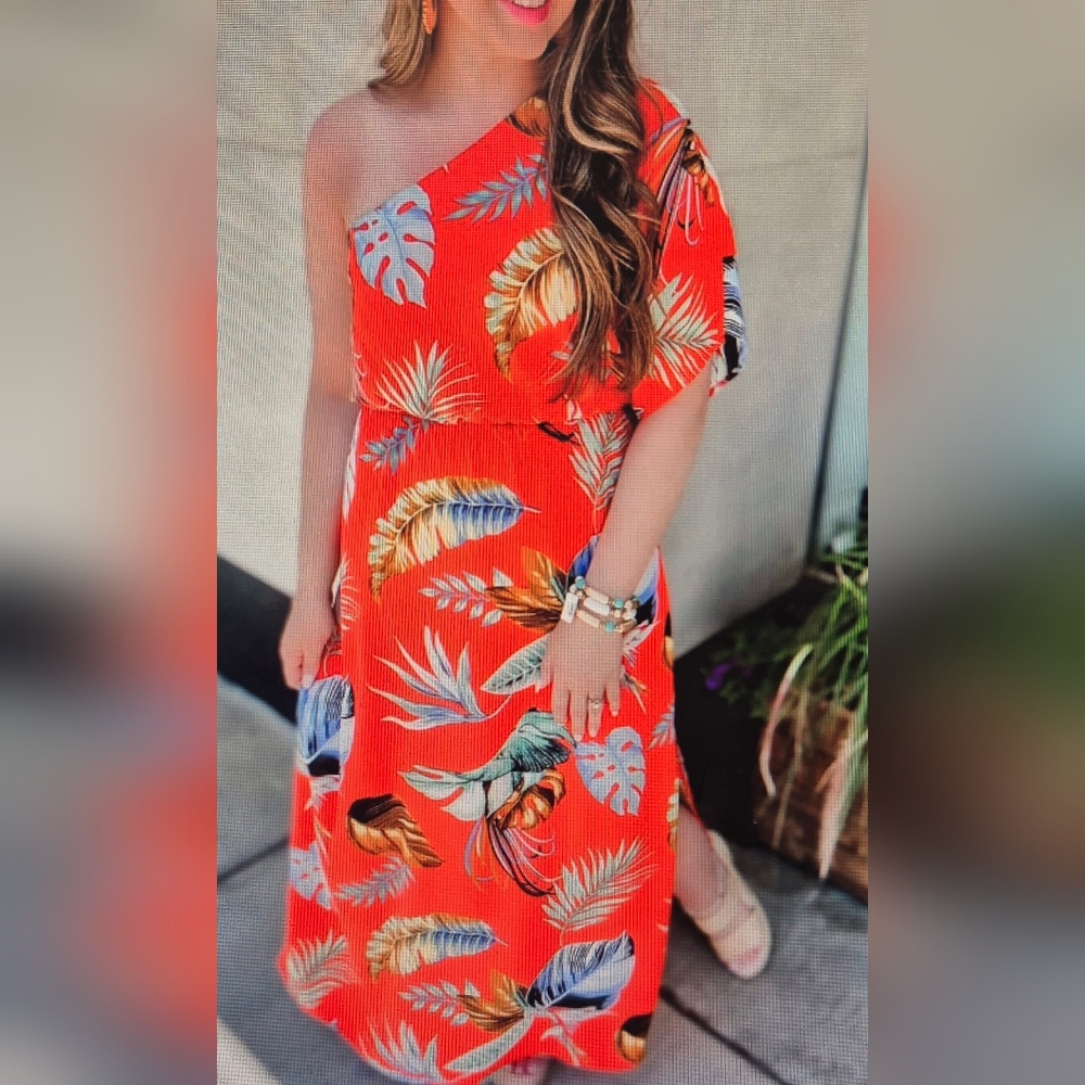 Boutique Tropical Print Kids Dress